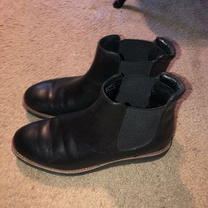 ***SOLD***Black Leather Booties